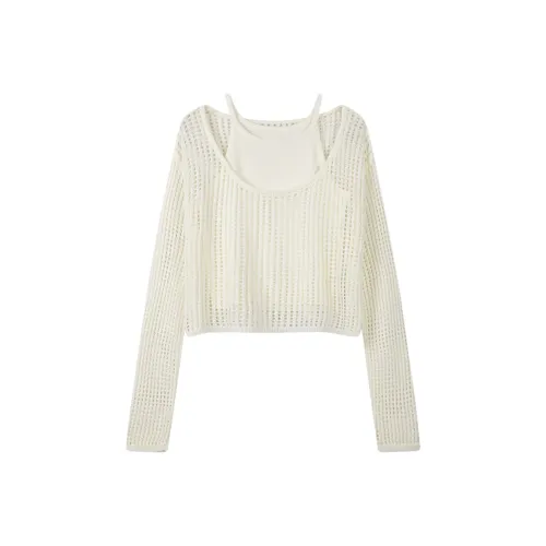 GEZITAI Белый Женский Трикотаж