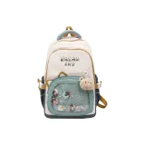 Зеленый рюкзак + вешалка + значок