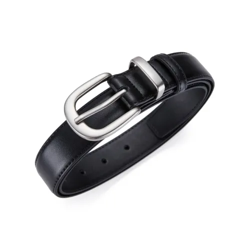 Jeccieziio Ремни из коровьей кожи унисекс серебряный ширина 3 см