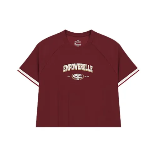 361° T-Shirt Женская Темно-красный Кремовый Белый