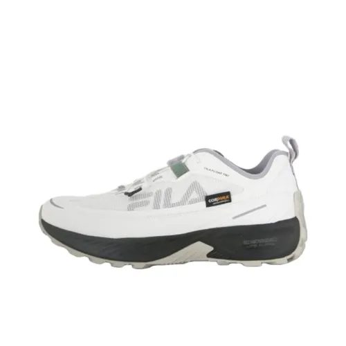 FILA Float TR7 Устойчивые к истиранию Низкие Беговые кроссовки Унисекс Белый Черный