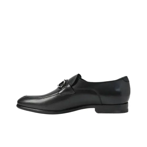 Ferragamo Повседневные кожаные туфли с низким верхом, черные, мужские