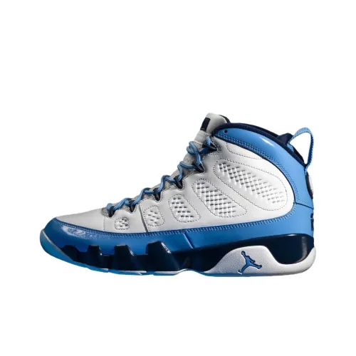 Jordan Air Джордан 9 Противоскользящий Устойчивый к истиранию MID Баскетбольные кроссовки Унисекс Синий Белый