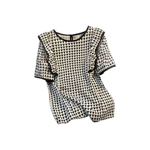 Cypress House Чёрно-синие Треугольные Женские Рубашки