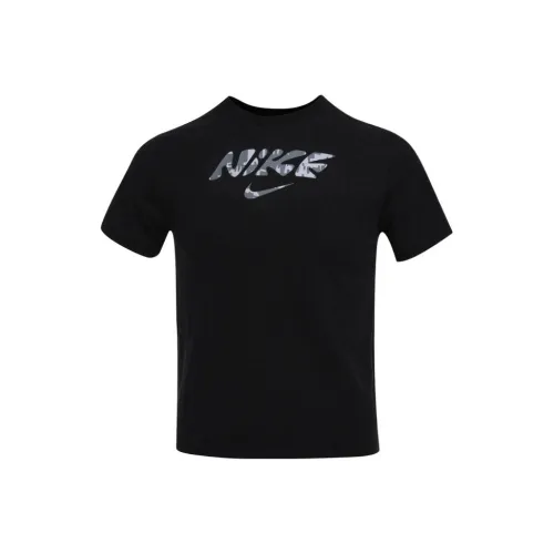 NIKE Черная школьная рубашка с коротким рукавом