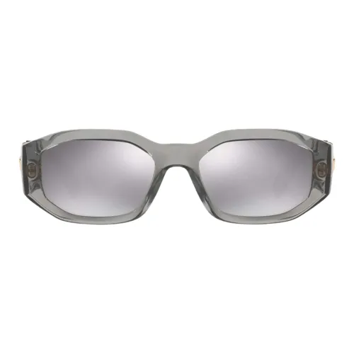 VERSACE Полиамидное волокно Нерегулярная форма Солнцезащитные очки Мужской Серый