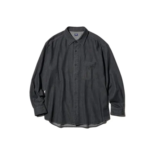 UNIQLO Черные Унисекс Рубашки