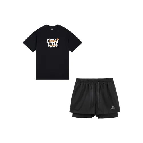 PEAK Повседневная спортивная одежда Унисекс Двухкомпонентный комплект Черный