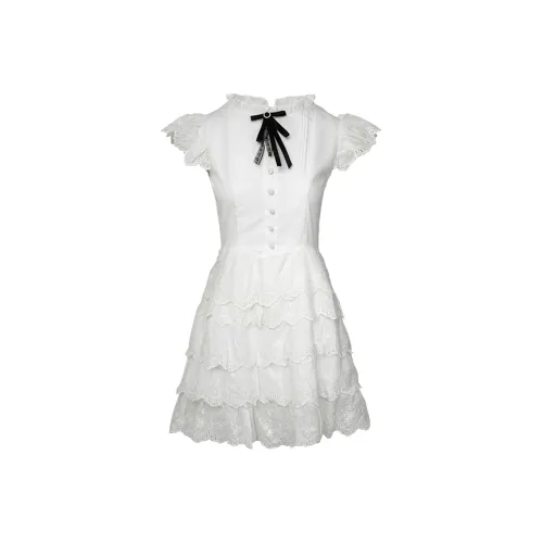 BELOVED STARRY Короткое платье с короткими рукавами женское