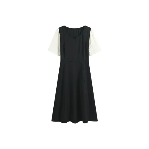 GEZITAI Короткое платье с короткими рукавами женское