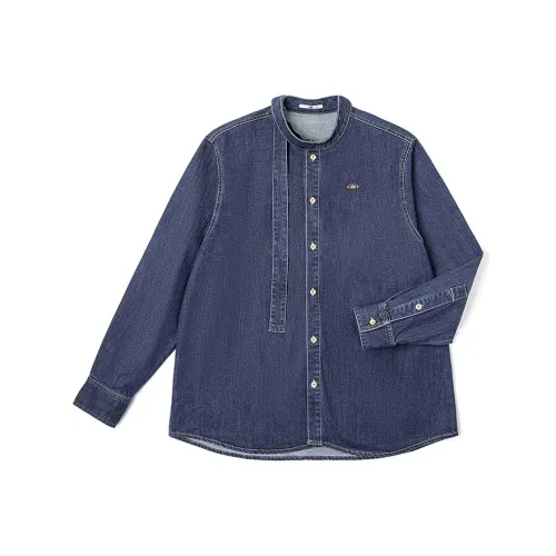 Lee Темно-синие Женские Рубашки