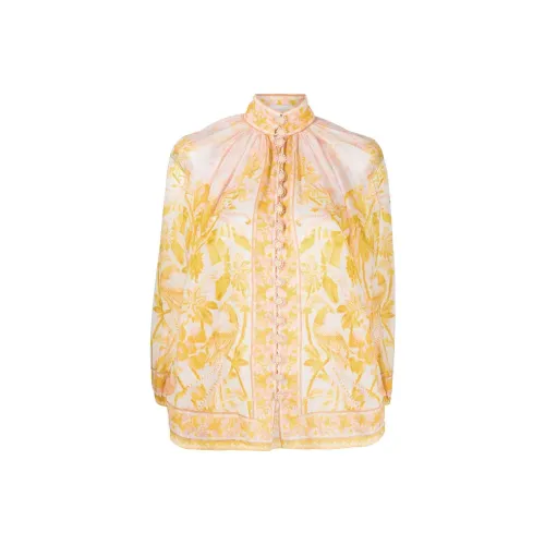 Zimmermann Белый Желтый Женские Рубашки
