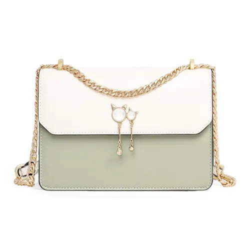 VINEY Сумка через плечо из коровьей кожи маленькая женская сумка кремово-зеленый цвет