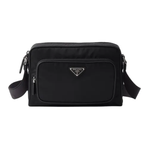 PRADA RE Нейлон Переработанный нейлон Сумка через плечо Маленькая Унисекс Черная