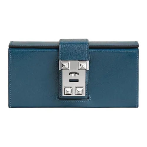 HERMES Medor Chamkila шевро Клатч Унисекс S4 Глубокий синий Темно-синий