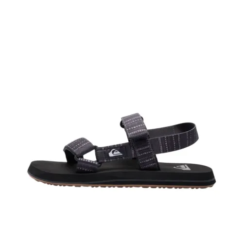 Quiksilver One Ремень Сандалии Серый/Черный Мужской