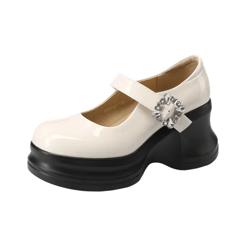 Mulinsen JK UNIFORM Обувь с грубым каблуком Туфли Мэри Джейн Примерно 5 5 см Женские