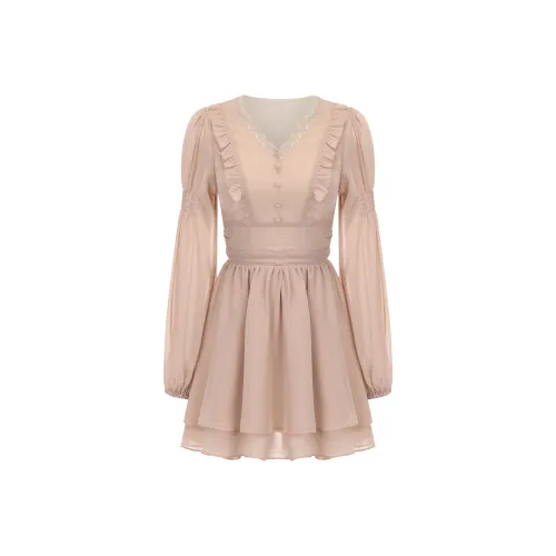 CHIWAWAMEME Длинное платье с длинными рукавами женское