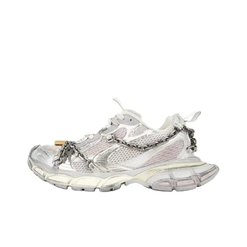 Balenciaga 3XL Низкий Топ Толстая Подошва Кроссовки Мужские Серебряные