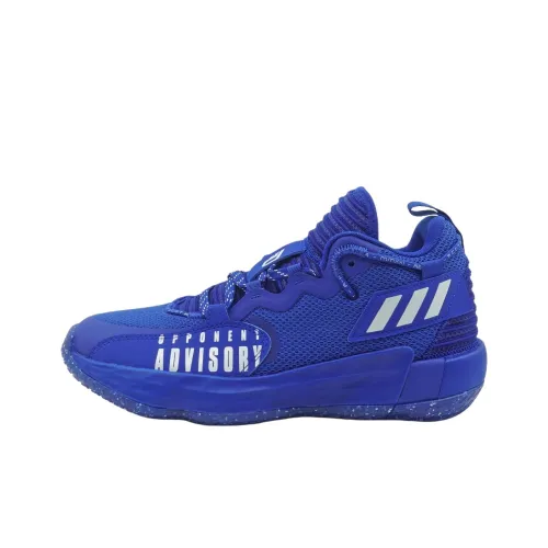 Adidas Dame 7 Slip-resistant Abrasion-resistant Low-top Basketball Shoes Men's Blue Adidas Dame 7 Противоскользящие устойчивые к истиранию низкий топ баскетбольные кроссовки мужские синие