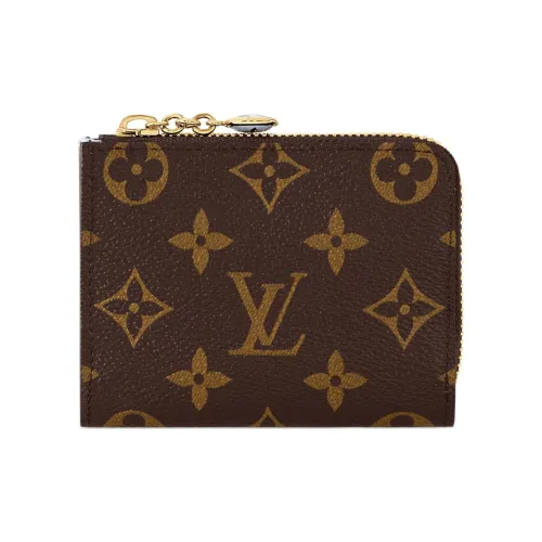 LOUIS VUITTON Монограмма Холст Кошелек Женский Коричневый Синий