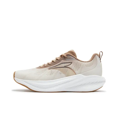 361° Blast Foam 4SE Амортизаторы Шок-Прочный Дышащий Низкий Топ Повседневные Беговые кроссовки Мужские Коричнево-Серые