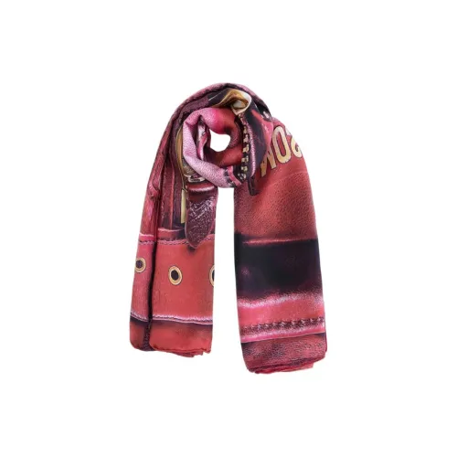 MOSCHINO Шарфы из шелка Tutowy Женские Красные