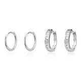 Элегантные серьги-кольца с рябью (Комплект 1)