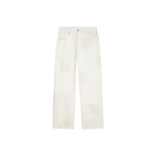 DRIES VAN NOTEN Gray White Men's Jeans  
DRIES VAN NOTEN Серый Белый Мужские Джинсы
