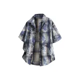 Синий Tie-Dye [Короткий рукав, улучшенный]