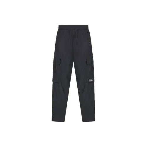 EMPORIO ARMANI EA7 SS25 Повседневные брюки Мужские Черные