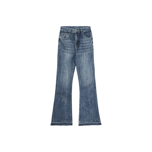 HELEH Винтажные синие унисекс джинсы