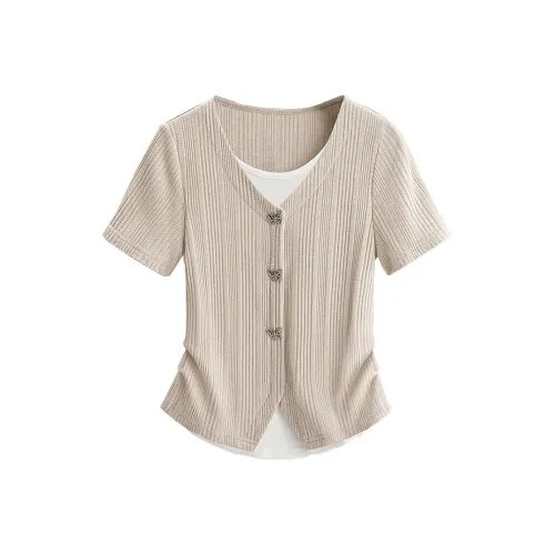 Cypress House T-Рубашка Женская Овсяного цвета