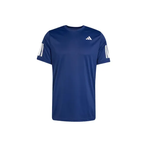 Adidas Tennis3 Полосы SS25 T Рубашка Мужская Темно-синяя