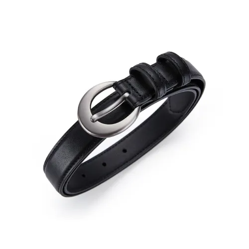 Jeccieziio Ремни из коровьей кожи спилок женские серебряные ширина 2,5 см