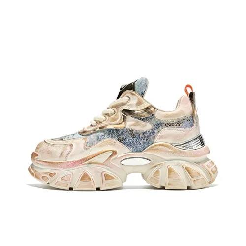 HR Низкий Топ Casual Женский Бежевый Многоцветный