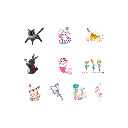 ZAIBIAN Little Animals Multicolor Sticker ZAIBIAN Little Животные Многоцветный Наклейка