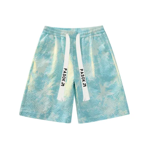 PASOK PA013 Сине-зеленый Унисекс Повседневные шорты