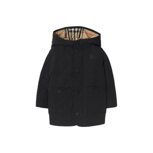 Burberry Хлопковый пуховик SS25 Черный Infant Wa Toddler