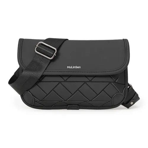 Mulinsen ПУ (полиуретан) Сумка через плечо Сумка на плечо Стандартная Мужская Черная