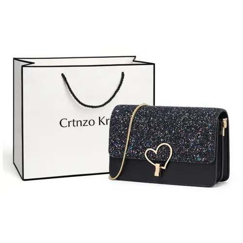 Crtnzo Kroez Сумка через плечо из коровьей кожи сумка на плечо обычная женская черная