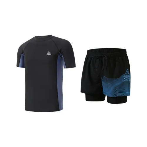 PEAK Купальный комплект Мужской Черный Синий