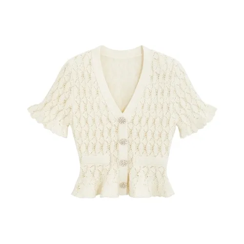 BEBE Экрю Женская Трикотажная Одежда