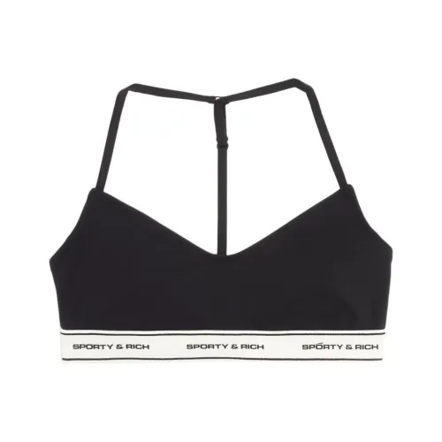 SPORTY & RICH Черное Женское Спортивное Белье