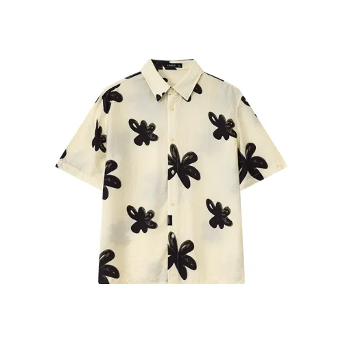 CAISEDI Абрикос Мужские Рубашки