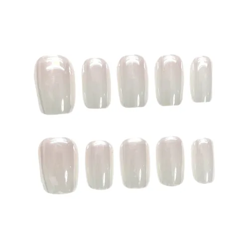 Gentle Welcome Съемный False Nail Короткий Белый Однотонный Стиль Instagram