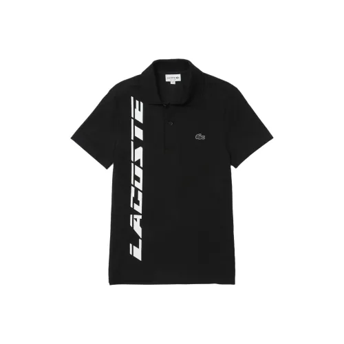 LACOSTE Collaboration Мужская Поло Рубашка Черного Цвета