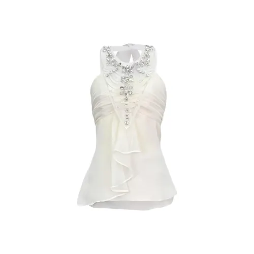 BIFH Белые Женские Шифоновые Рубашки