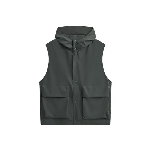 MODE COMMUTER С капюшоном Водонепроницаемая ткань Вязаный жилет Мужской