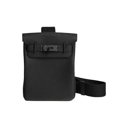 HERMES Hac a Dos Коровья кожа Togo Сумка через плечо Унисекс 89 Черный